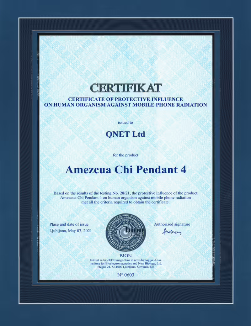 Certificate of Mobile Radiation